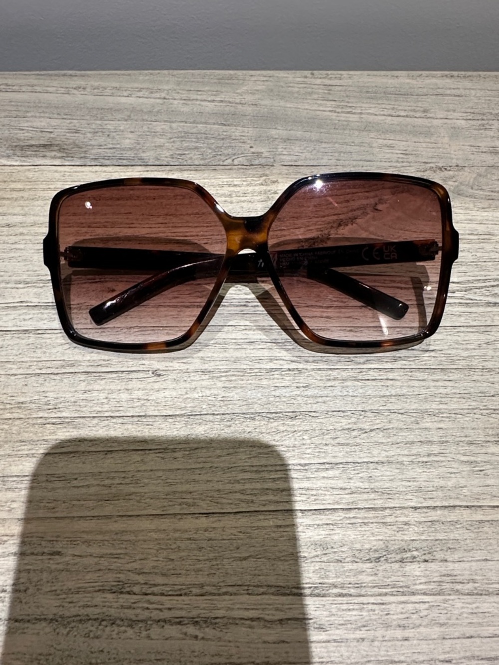 H&M Tortoiseshell Frame Brown Gradient Oversized Sunglasses